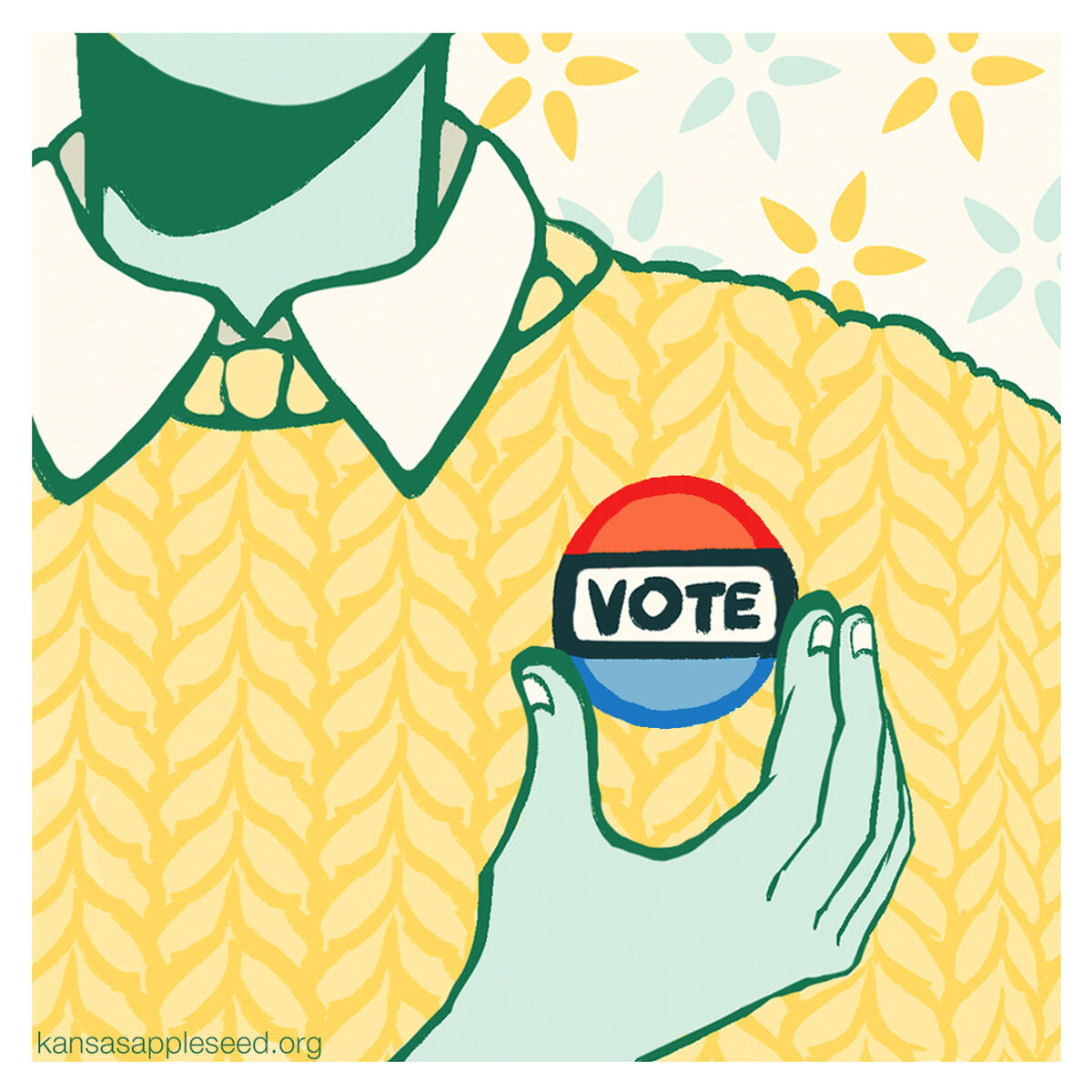 Kansas Appleseed Sticker Design